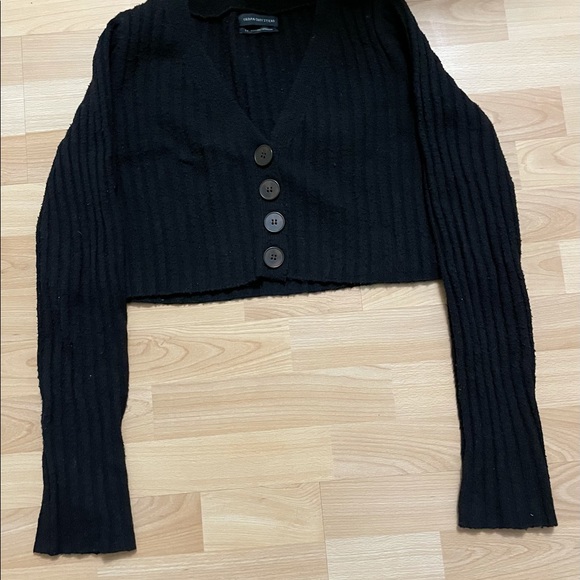 Urban Outfitters Black Cropped Cardigan - Picture 2 of 7